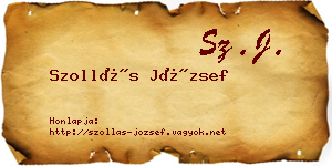 Szollás József névjegykártya