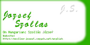 jozsef szollas business card